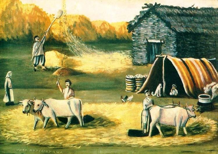 Niko Pirosmanashvili Threshing floor china oil painting image